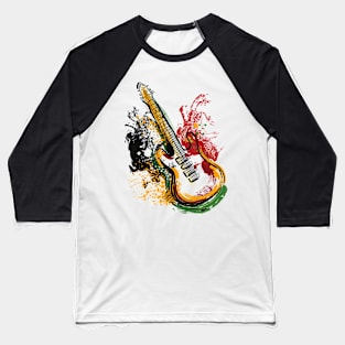 Guitar T-Shirt Baseball T-Shirt